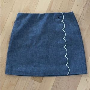 Jcrew chambray mini skirt sz 12